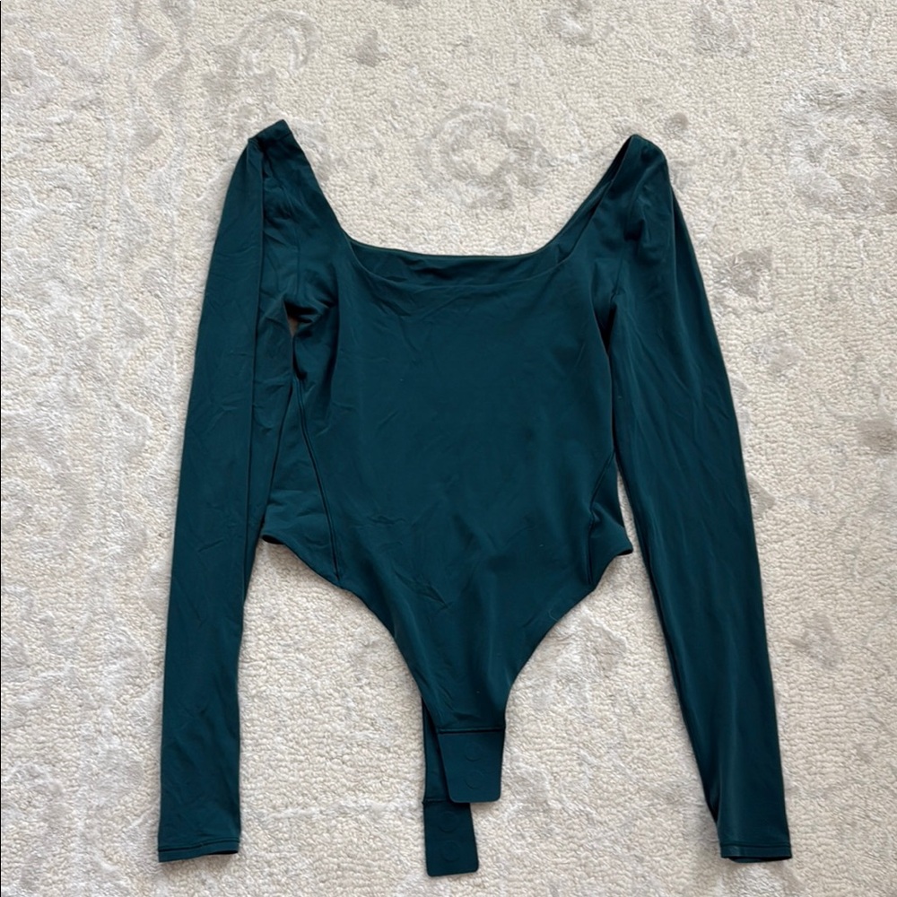Lululemon nulu Teal Long Sleeve Bodysuit